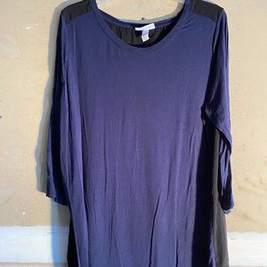 Liz Lange maternity blue/black top Sz XL
